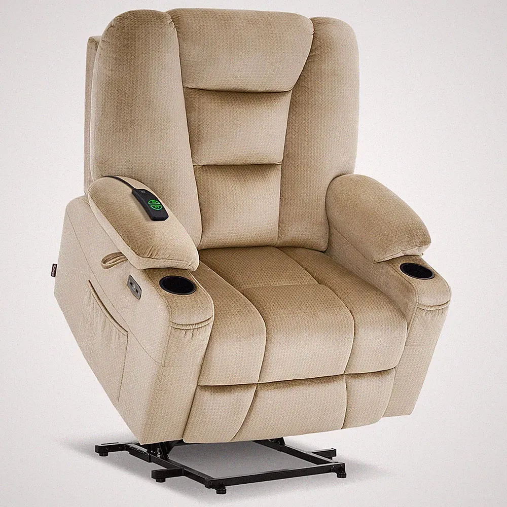 MCombo Small-Wide Power Lift Recliner Chair, Faux Leather R7561